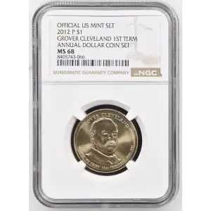 2012 GROVER CLEVELAND 1ST TERM ANNUAL DOLLAR COIN SET OFFICIAL US MINT SET (2)