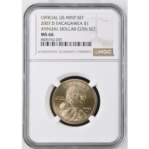 2007 D ANNUAL DOLLAR COIN SET OFFICIAL US MINT SET (2)