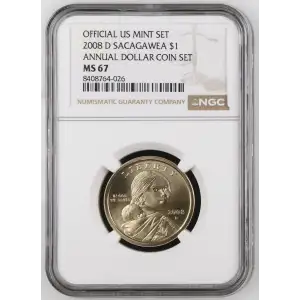 2008 D ANNUAL DOLLAR COIN SET OFFICIAL US MINT SET (2)