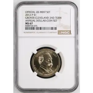2012 GROVER CLEVELAND 2ND TERM ANNUAL DOLLAR COIN SET OFFICIAL US MINT SET (2)