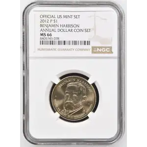 2012 BENJAMIN HARRISON ANNUAL DOLLAR COIN SET OFFICIAL US MINT SET (2)