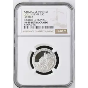 2012 S ACADIA LIMITED EDITION SET OFFICIAL US MINT SET ULTRA CAMEO (2)