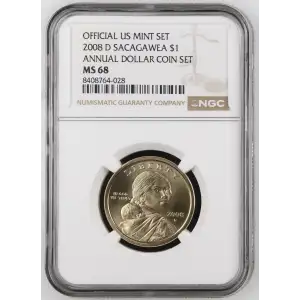 2008 D ANNUAL DOLLAR COIN SET OFFICIAL US MINT SET (2)