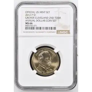 2012 GROVER CLEVELAND 2ND TERM ANNUAL DOLLAR COIN SET OFFICIAL US MINT SET (2)