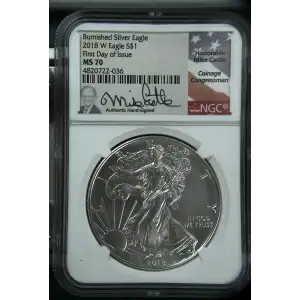 2018 W Burnished Silver Eagle First Day of Issue (2)