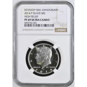 2014 P HIGH RELIEF KENNEDY 50th ANNIVERSARY ULTRA CAMEO (2)