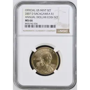 2007 D ANNUAL DOLLAR COIN SET OFFICIAL US MINT SET (2)
