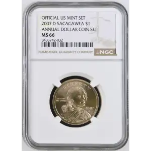 2007 D ANNUAL DOLLAR COIN SET OFFICIAL US MINT SET (2)