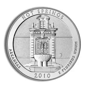 2010 5 oz ATB Hot Springs Silver Coin - BU