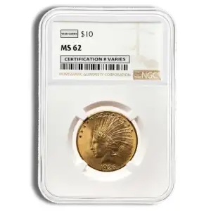Indian $10 (1907 - 1933) - NGC - MS62