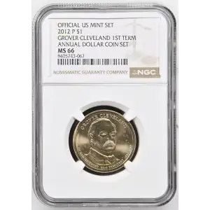 2012 GROVER CLEVELAND 1ST TERM ANNUAL DOLLAR COIN SET OFFICIAL US MINT SET (2)