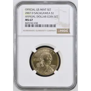2007 D ANNUAL DOLLAR COIN SET OFFICIAL US MINT SET (2)