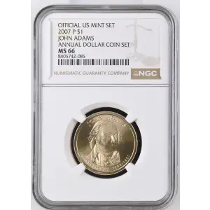2007 JOHN ADAMS ANNUAL DOLLAR COIN SET OFFICIAL US MINT SET (2)