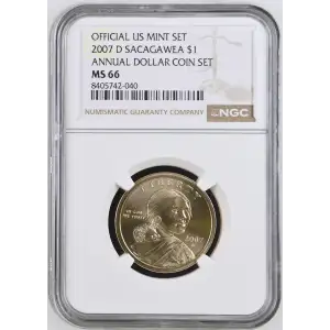 2007 D ANNUAL DOLLAR COIN SET OFFICIAL US MINT SET (2)