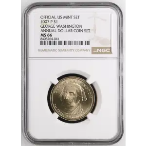 2007 GEORGE WASHINGTON ANNUAL DOLLAR COIN SET OFFICIAL US MINT SET (2)