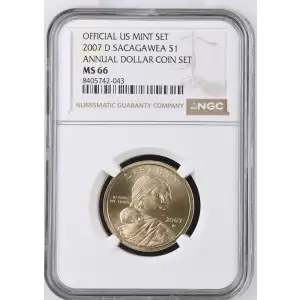 2007 D ANNUAL DOLLAR COIN SET OFFICIAL US MINT SET (2)