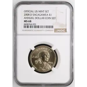 2008 D ANNUAL DOLLAR COIN SET OFFICIAL US MINT SET (2)
