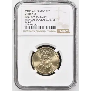 2008 ANDREW JACKSON ANNUAL DOLLAR COIN SET OFFICIAL US MINT SET (2)