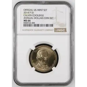 2014 CALVIN COOLIDGE ANNUAL DOLLAR COIN SET OFFICIAL US MINT SET (2)