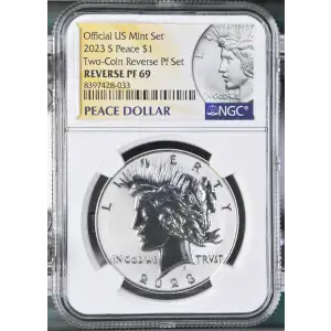 2023 S Two-Coin Reverse Pf Set Official US Mint Set (2)