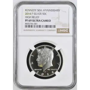 2014 P HIGH RELIEF KENNEDY 50th ANNIVERSARY ULTRA CAMEO (2)