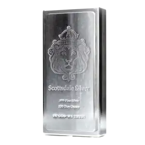 Scottsdale Mint 100oz King Silver Stacker Bar (2)