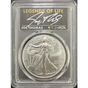 2023 $1 Silver Eagle Legends of Life First Strike Joe Thomas  Joe Thomas