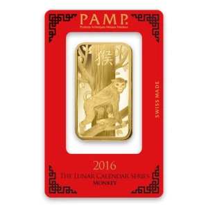 100g PAMP Gold Bar - Lunar Monkey (2)