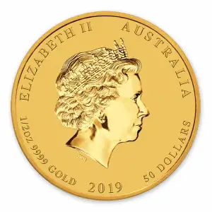 2019 1/2oz  Australian Perth Mint Gold Lunar Year of the Pig (2)