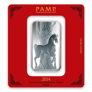 100g PAMP Silver Bar - Lunar Horse (2)
