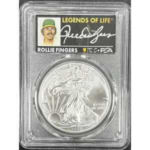 2020 $1 Silver Eagle First Strike Legends of Life Rollie Fingers Rollie Fingers