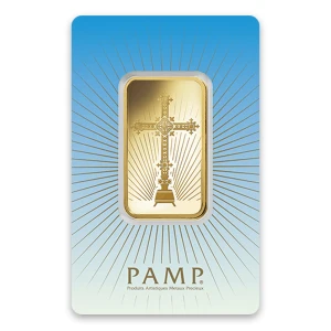 1oz PAMP Gold Bar - Romanesque Cross (2)