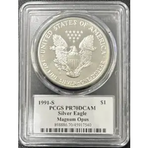 1991-S $1 Silver Eagle Thomas Cleveland Master Design, DCAM
