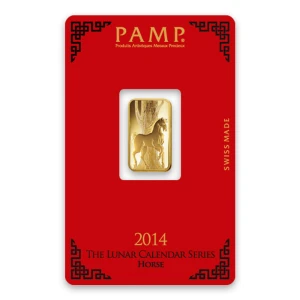 5g PAMP Gold Bar - Lunar Horse (2)