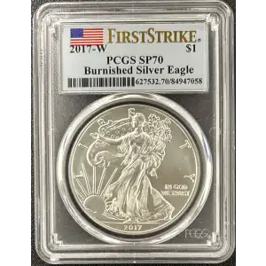 2017 W Burnished Silver Eagle PCGS SP-70 (2)