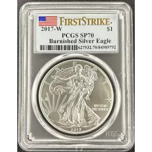 2017 W Burnished Silver Eagle PCGS SP-70 FIRST STRIKE