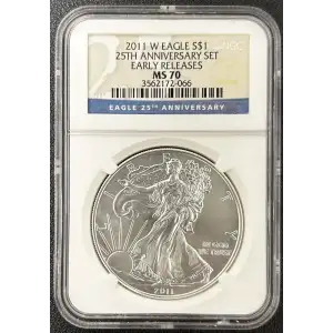 2011 W 25TH ANNIVERSARY SET EARLY RELEASES OFFICIAL US MINT SET (3)
