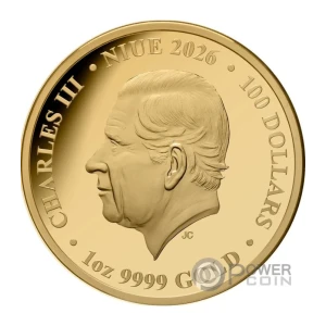 2026 1 oz Niue - Tasmanian Tiger Gold Coin - $100 Dollar (2)