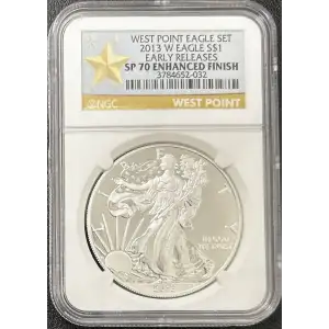 2013 W WEST POINT EAGLE SET EARLY RELEASES OFFICIAL US MINT SET ENHANCED FINISH