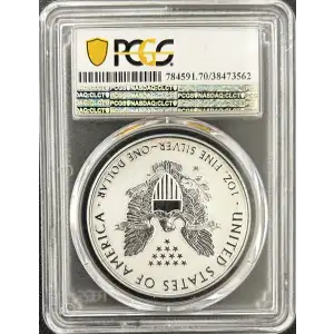2019-W $1 Silver Eagle Enhanced Rev PR Pride of Two Nations, U.S. Set FDI U.S. Mint Release