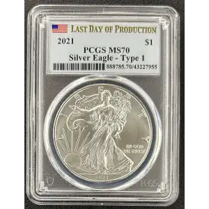 2021 $1 Silver Eagle - Type 1 Last Day of Production