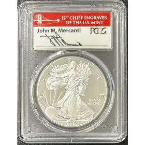 2017-W $1 Silver Eagle First Strike Mercanti SF Signatures, DCAM