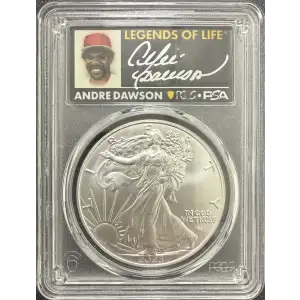 2023 $1 Silver Eagle Legends of Life First Day of Issue Andre Dawson Andre Dawson
