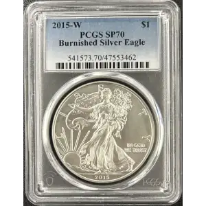 2015 W Burnished Silver Eagle PCGS SP-70