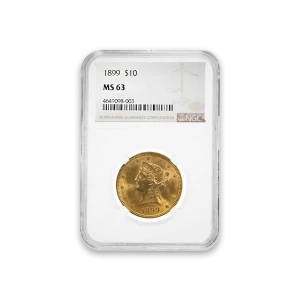 Liberty Head $10 (1838 - 1907) - PCGS - MS63