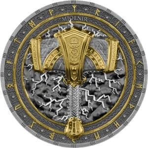 2025 2 oz Artefacts: Mjölnir Silver Coin (2)