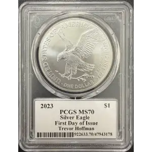 2023 $1 Silver Eagle Legends of Life First Day of Issue Trevor Hoffman  Trevor Hoffman