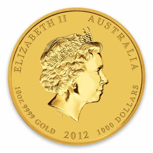 2012 10oz Australian Perth Mint Gold Lunar II: Year of the Dragon (2)