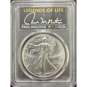 2021 $1 Silver Eagle - Type 2 Legends of Life Paul Molitor Paul Molitor (2)