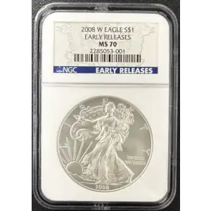2008 W BURNISHED SILVER EAGLE EARLY RELEASES